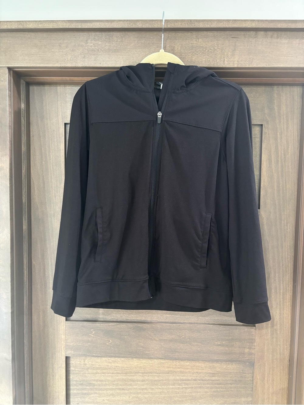 Athletic Works Black Hooded Windbreaker Jacket